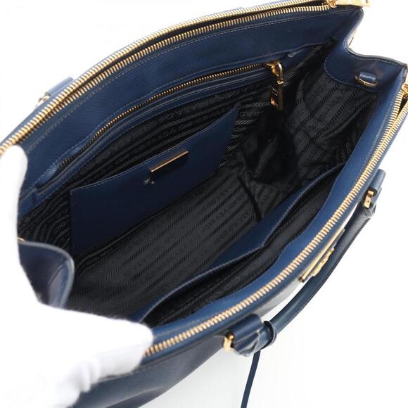 PRADA Blue Leather Saffiano Bag - Picture 4 of 10